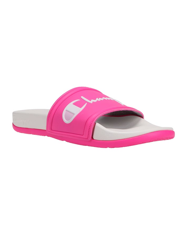 Champion Ipo Squish Badslippers Dames - Wit/Roze - Belgie 0827DKEBO